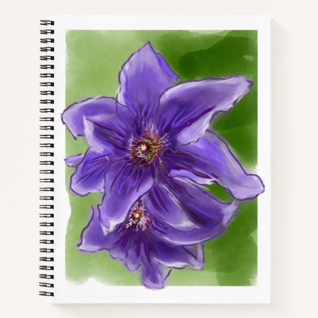 Clematis Notizbuch (Vorderseite)
