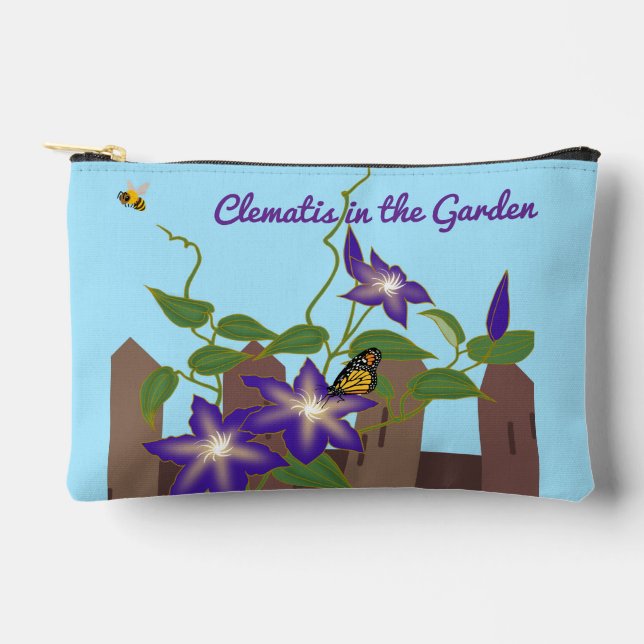 Clematis-Rebe im Garten Zubehörtasche (Vorderseite)