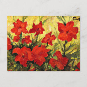 Clematis Red Blume Postkarte