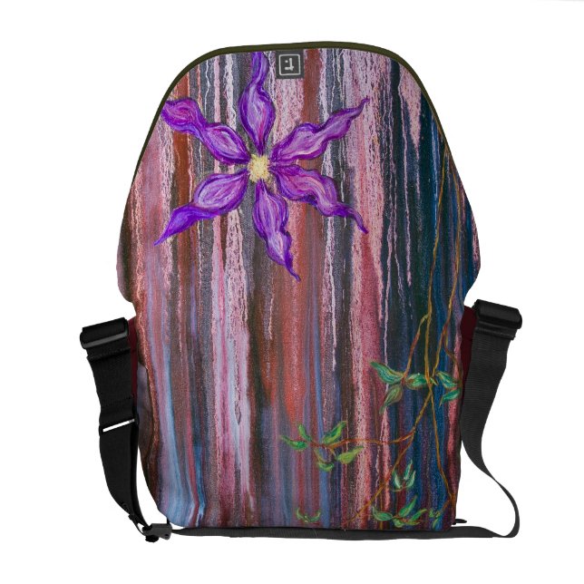 Clematis-Rickshaw-Tasche Kuriertasche (Rückseite offen)
