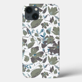 Clematis Vine Watercolor Green Blue Floral Case-Mate iPhone Hülle