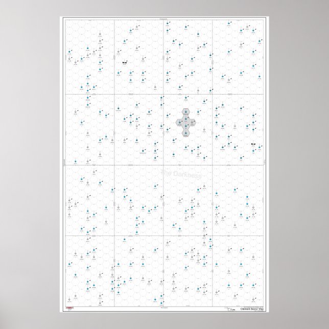 Clement Sector Map Poster (Vorne)