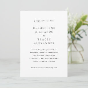 Clementine Elegant Moderne Hochzeit Save The Date