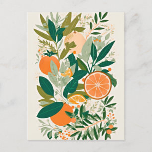 Clementine mandarine postkarte