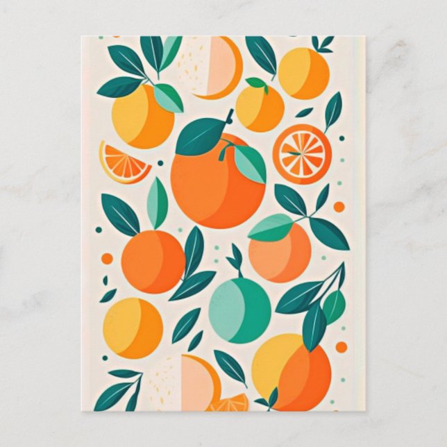 Clementine mandarine postkarte (Vorderseite)