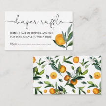 Clementine Orange Niedlich Citrus Diaper Raffle