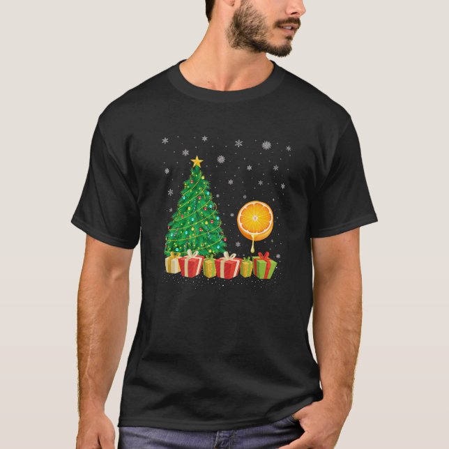 Clementine Xmas Tree Lighting Weihnachtsmannmütze  T-Shirt (Vorderseite)