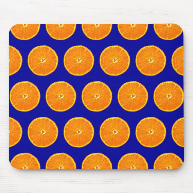 Clementinen auf blau mousepad (Vorne)