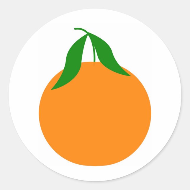 Clementinendesign Runder Aufkleber (Vorderseite)