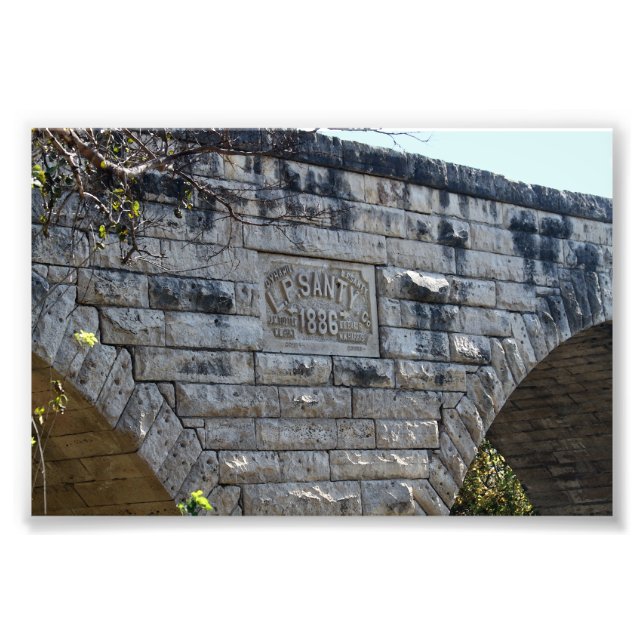 Clements Stone Arch Bridge, Kansas Fotodruck (Vorne)