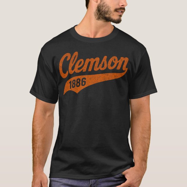 Clemson 1886 Vintage Freunde T-Shirt (Vorderseite)