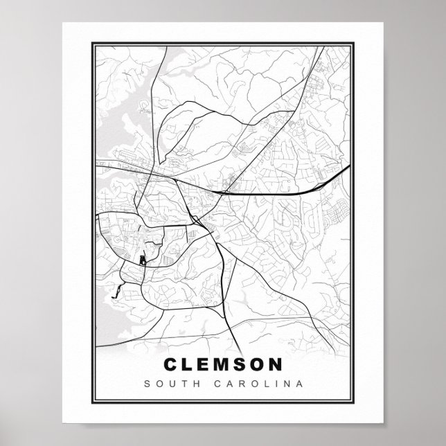 Clemson Map Poster (Vorne)
