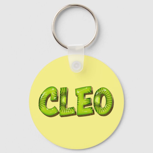 Cleo Name Kiwi Design Schlüsselger Schlüsselanhänger (Vorderseite)