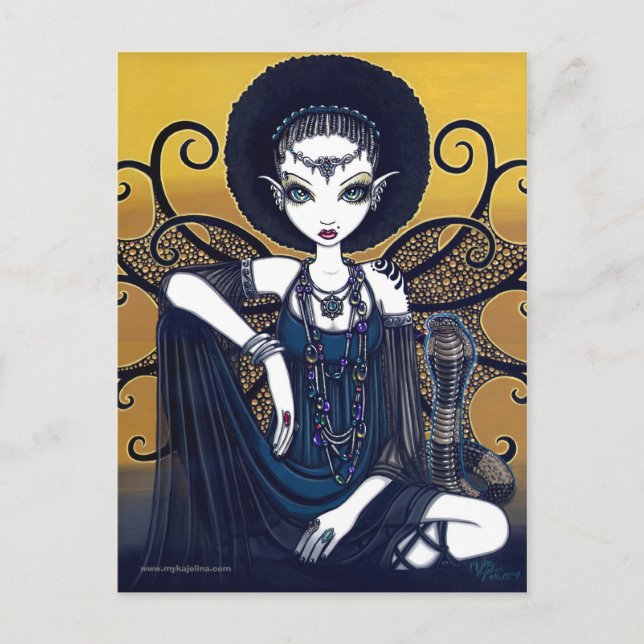 "Cleo" Postcard ägyptische Cobra Feary Goddess Postkarte (Vorderseite)