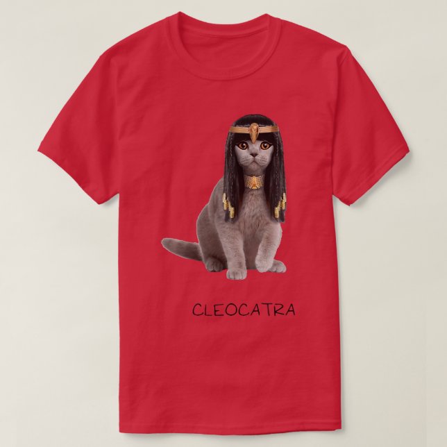 Cleocatra Der Goldene Schmuck mit Pharao Cat T-Shirt (Design vorne)