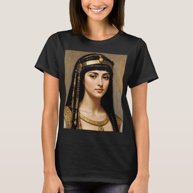 Cleopatra Ägyptische Königin Portrait Art T-Shirt (Vorderseite)