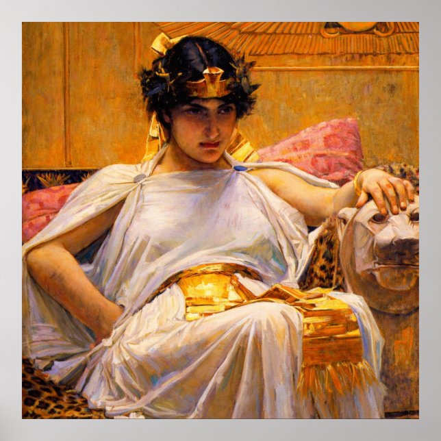 Cleopatra by John William Waterhouse Poster (Vorne)
