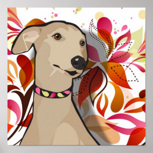 Cleopatra das Greyhound Graphic Portrait Poster