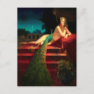 Cleopatra Vintage Art Deco Fantasy Kunst Postkarte
