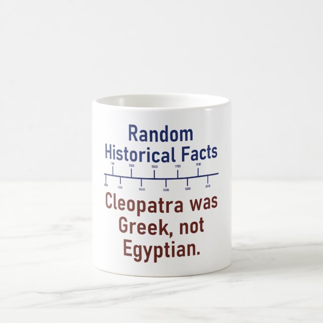 Cleopatra war griechisch - Geschichte Kaffeetasse (Mittel)