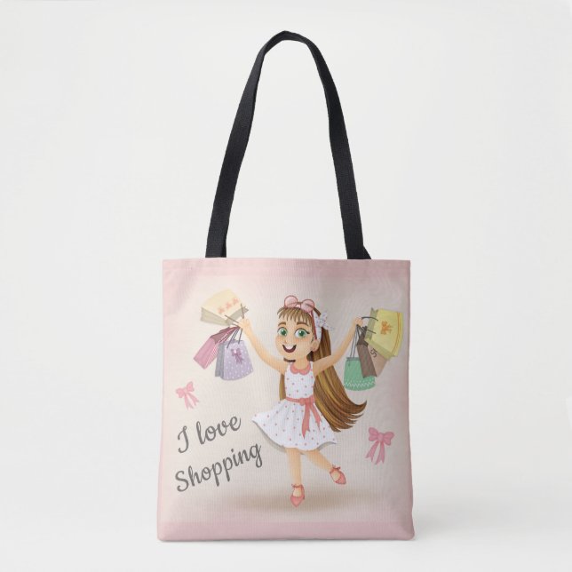 Cleos "I Liebe Shopping" Tote-Tasche (Vorderseite)