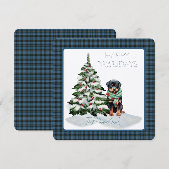 Clergy Ancient Tartan Happy Pawlidays Dog (Vorne/Hinten)