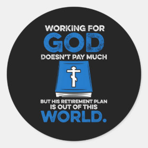 Clergy Biblical Christlicher Minister Priest Runder Aufkleber