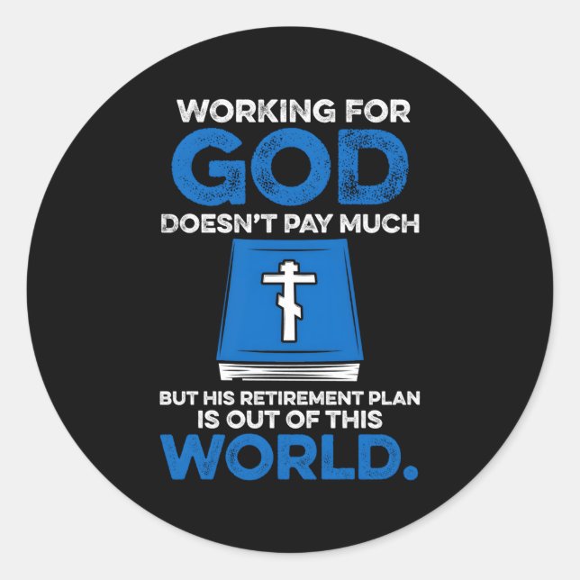 Clergy Biblical Christlicher Minister Priest Runder Aufkleber (Vorderseite)