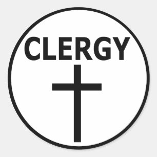 Clergy Emblem für Pastoren, Reverends & Minister Runder Aufkleber