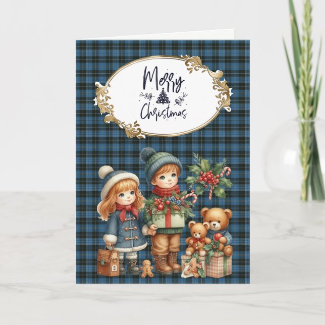 Clergy Original Scottish Tartan Feiertagskarte (Vorderseite)