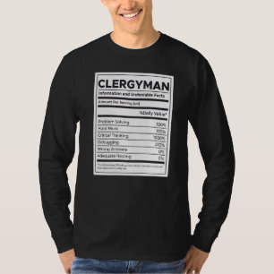 Clergyman Nutrition Information T-Shirt