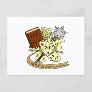 Cleric Dice Design Feiertagspostkarte