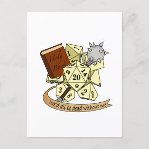 Cleric Dice Design Feiertagspostkarte