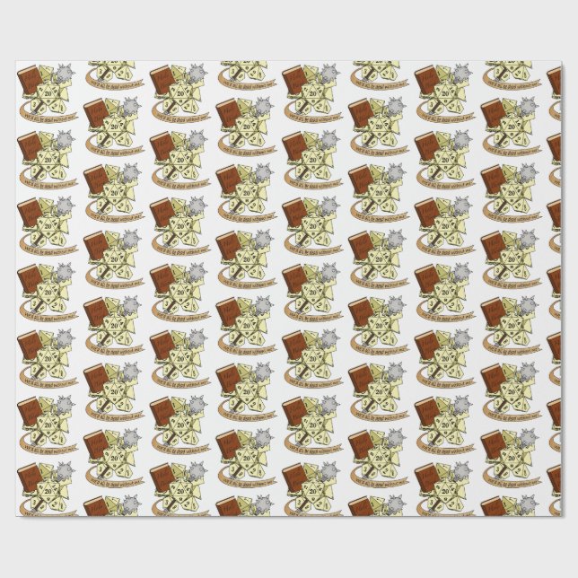 Cleric Dice Design Geschenkpapier (Flach)
