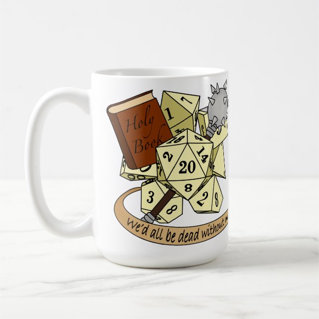 Cleric Dice Design Kaffeetasse (Links)