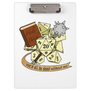 Cleric Dice Design Klemmbrett