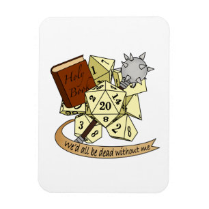 Cleric Dice Design Magnet