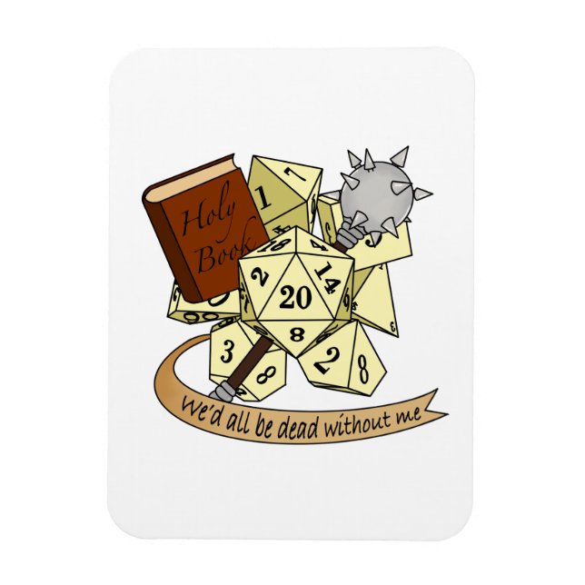 Cleric Dice Design Magnet (Vertikal)