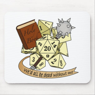 Cleric Dice Design Mousepad