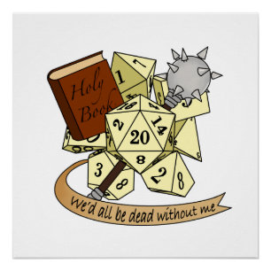 Cleric Dice Design Poster