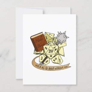 Cleric Dice Design Postkarte