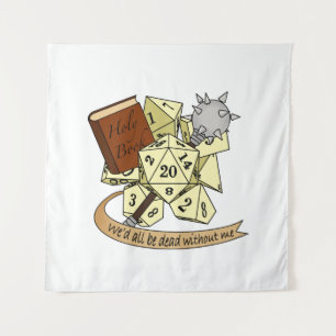 Cleric Dice Design Wandteppich