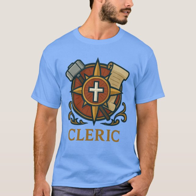 Cleric — Fé e Cura Divina T-Shirt (Vorderseite)