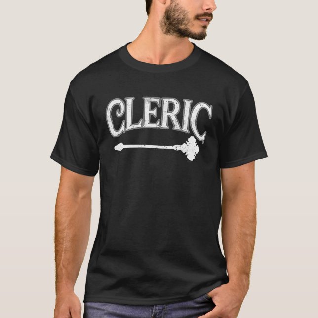 Cleric MMO RPG Roleplaying Character Class Videoga T-Shirt (Vorderseite)