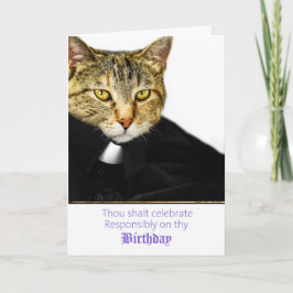 Clerical Kitty Celebrate verantwortungsbewusst zum Karte