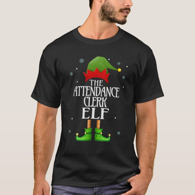 Clerk Elf Xmas Funny Family Matching Ch T-Shirt (Vorderseite)