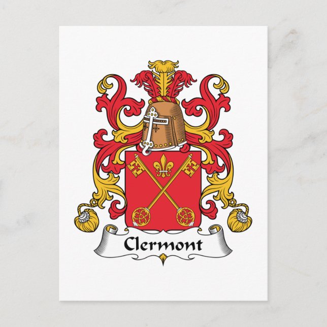 Clermont Familienwappen Postkarte (Vorderseite)