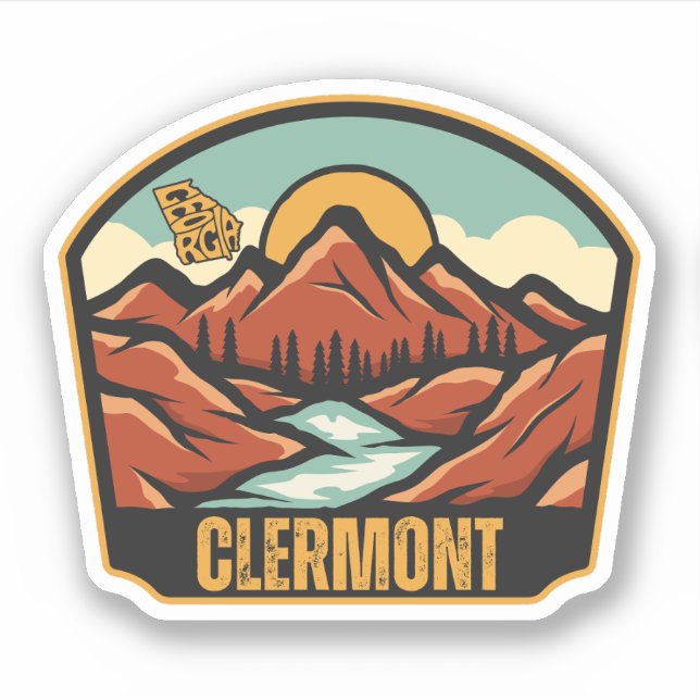 Clermont, Georgien Aufkleber (Vorderseite)