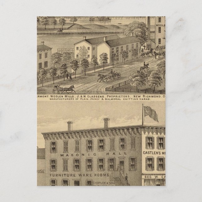 Clermont Woolen Mills Postkarte (Vorderseite)