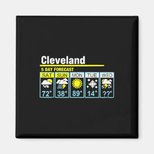 Cleveland 5-Tage-Wettervorhersage Lustiges Reisewe Magnet